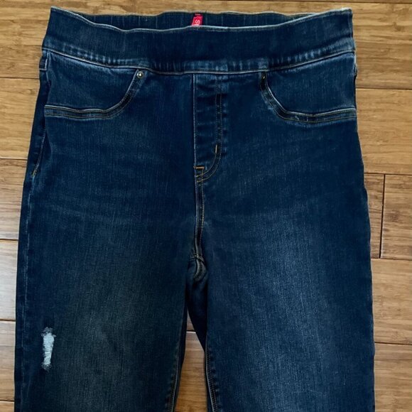 Spanx Women's Distressed Skinny Blue Jeans Size M - Picture 3 of 12